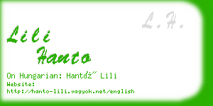 lili hanto business card